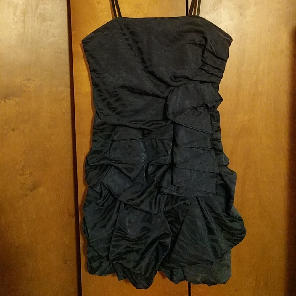Navy Animal Print Cocktail Dress